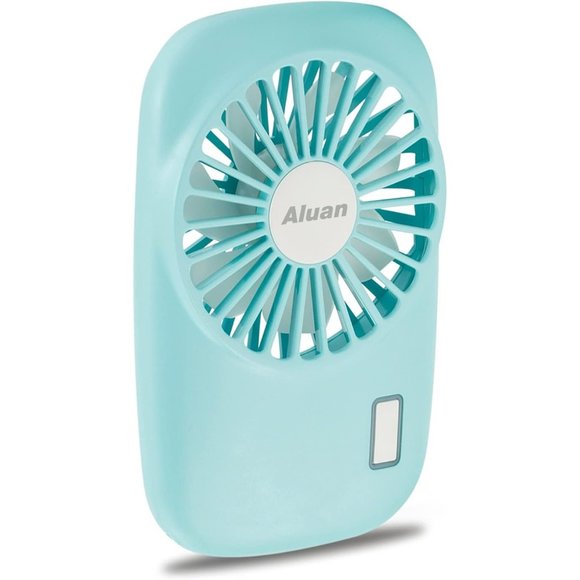 Home Blue Portable Speed Adjustable USB Rechargeable Handheld Mini Fan - Picture 1 of 16